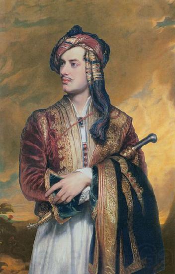 Thomas Phillips Lord Byron in Albanian dress Spain oil painting art